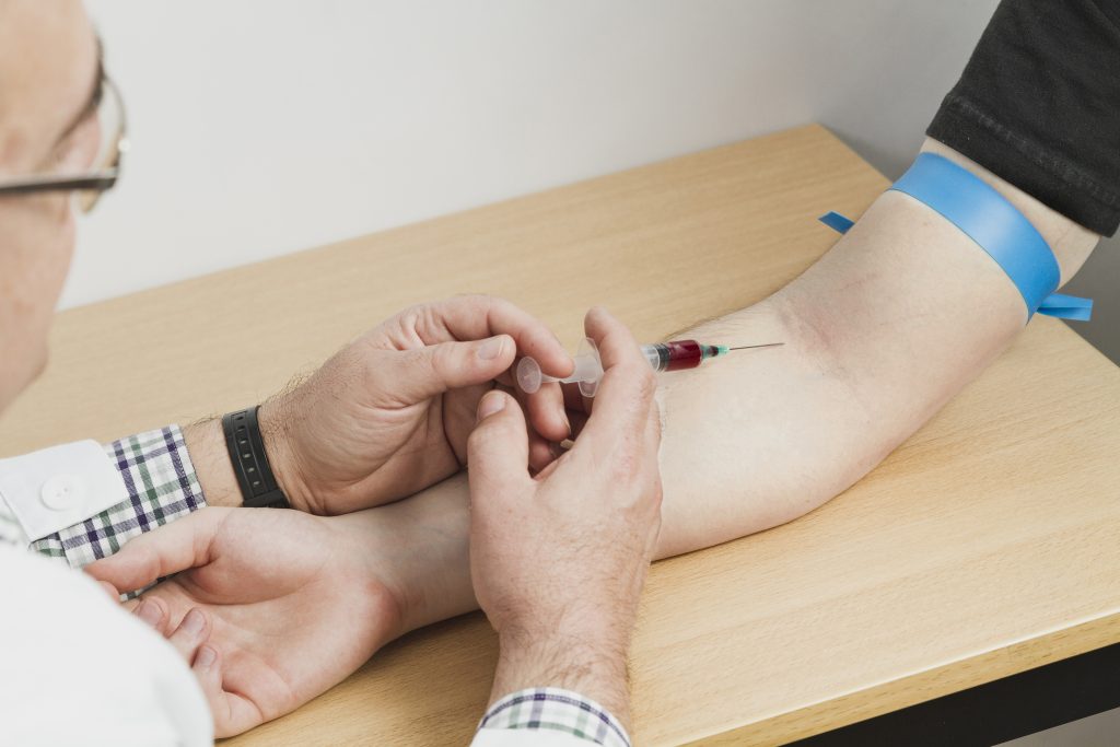 doctor-making-blood-test