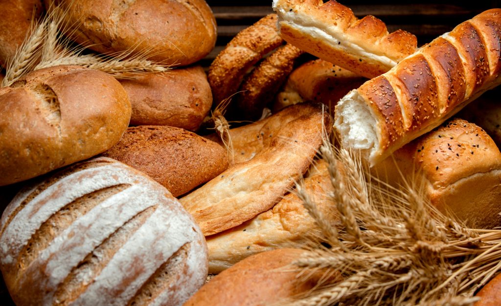 different types of bread made from wheat flour